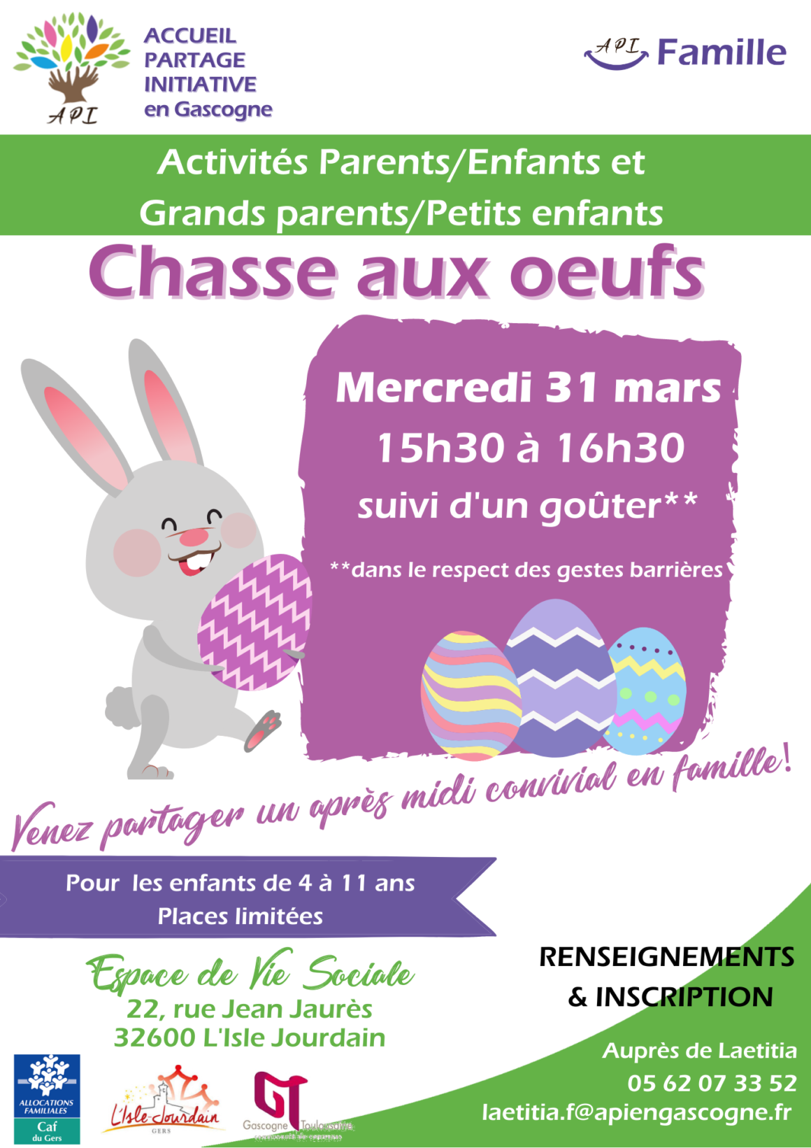 Affiche chasse aux oeufs EJJ